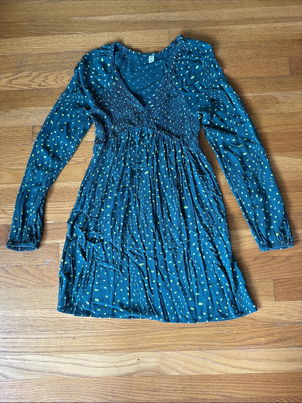 Green Polka Dot Babydoll Dress
